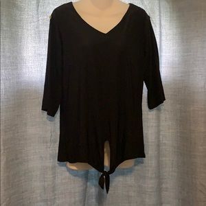 Ladies 3/4 sleeve black Blouse size L